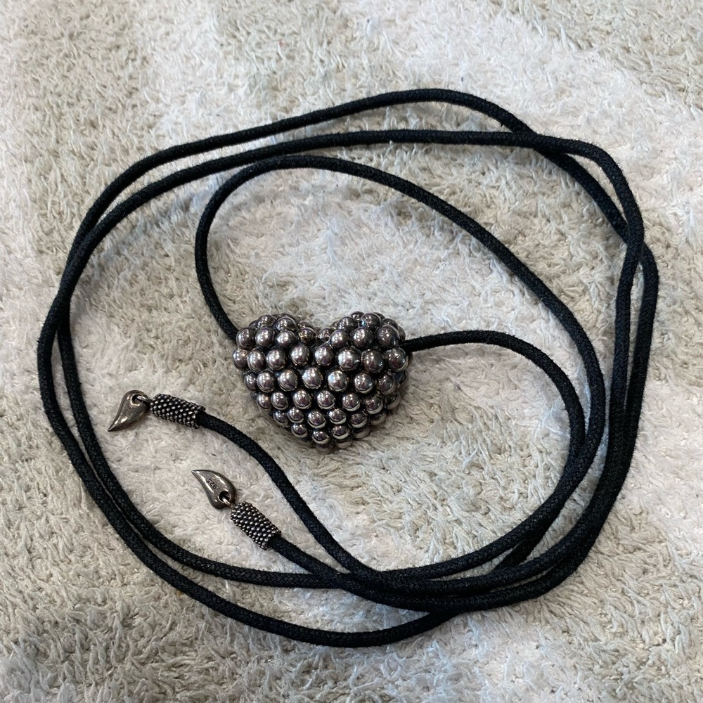 LAGOS Extra Large Caviar Heart Cord Necklace